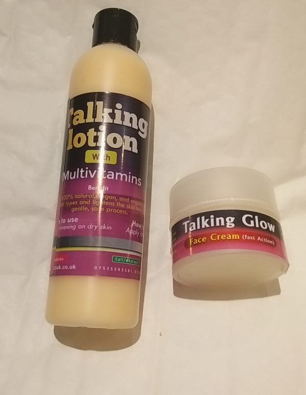 Talking lotion mini lotion 250ml and face cream