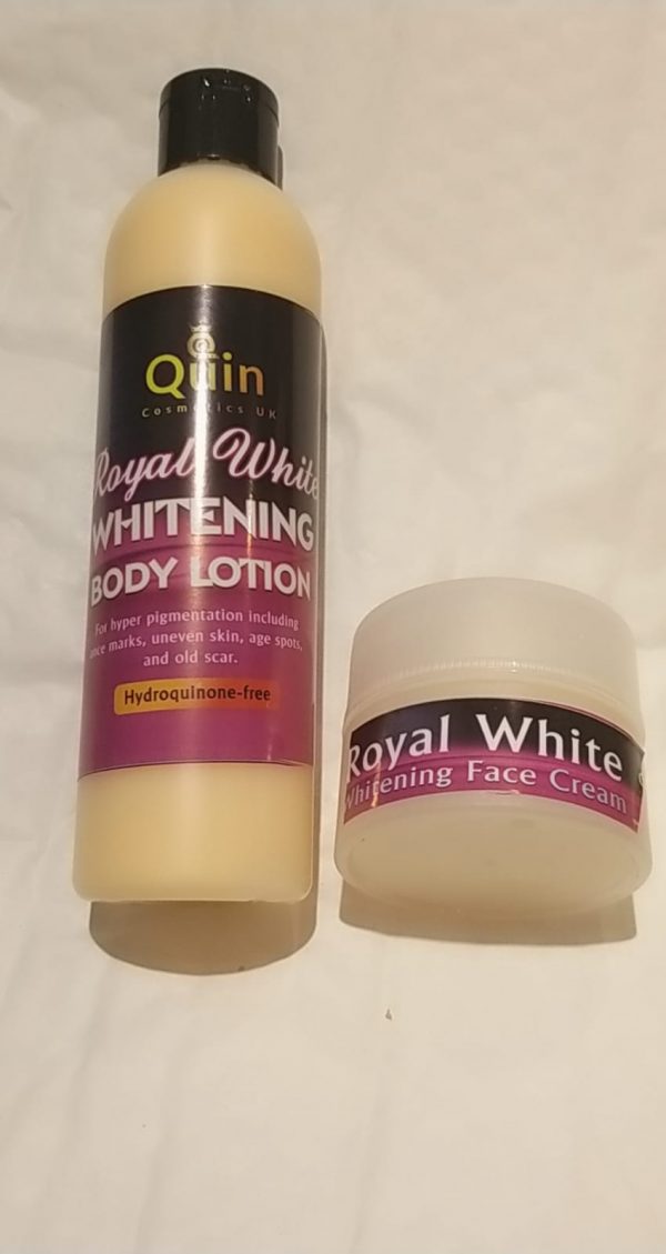 Royal white luxury whitening mini lotion250ml and face cream